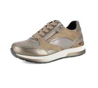 inblu Sneakers Donna con Inserti Lucidi, Scarpe da Ginnastica con Lacci e Cerniera, Tomaia in Ecopelle, Plantare Imbottito, Bronzo, 35 EU