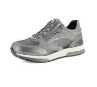 inblu Sneakers Donna con Inserti Lucidi, Scarpe da Ginnastica con Lacci e Cerniera, Tomaia in Ecopelle, Plantare Imbottito, Grigio, 39 EU