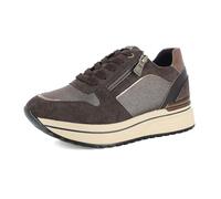 inblu Sneakers Donna con Suola con Riga, Chiusura con Lacci E Cerniera, Ecopelle E Tessuto Imbottito Scarpe da ginnasticaDonna