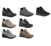 inblu Sneakers Donna con Zeppa E Glitter Doppia Allacciatura Scarpe da Ginnastic