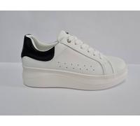 inblu Scarpe da Ginnastica Donna Bianca con Dettaglio Colorato Tallone, 38 EU