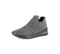 inblu Sneakers Donna Nere Slip On con Inserto Elastico e Strass, Scarpe da Ginnastica, Grigio, 38 EU