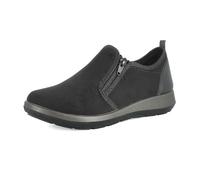 inblu Sneakers Donna-Pantoscarpa con Cerniera, Tessuto Morbido con Plantare Imbottito Estraibile, Tacco 3,5 cm, Scarpe da Ginnastica, Nero, 36 EU