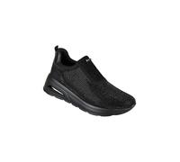 Inblu Sneakers donna slip on con zeppa e strass - nero