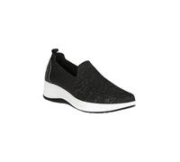 Inblu Sneakers donna slip on in maglia con zeppa - nero