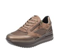 inblu Sneaker Donna Monocolore con Lacci e Cerniera, Scarpe da Ginnastica, Bronzo, 37 EU