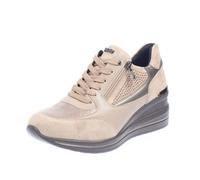 Inblu Sneakers In Tessuto E Sintetico Con Zeppa Beige - Taglia 38 [24.6cm]