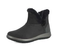 inblu Stivaletti Donna-Pantoscarpa con Ecopelliccia, Tomaia in Tessuto, Soffice Plantare Estraibile Imbottito, Stivali a metà Polpaccio, Nero, 39 EU