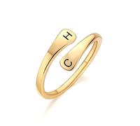 INBLUE Anello Personalizzato in Argento 925 a Spirale per Donna Incisione Nome/Data con Pietre di Nascita Fascia Aperta Regolabile Anello Promessa Regalo per Matrimonio Fidanzamento
