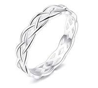 INBLUE Argento Sterling 925 Infinity Triquetra Anelli celtici irlandesi per Donne Ragazze Amanti Sorelle Fidanzamento Promessa di Matrimonio Gioielli per la Festa della Mamma Amicizia