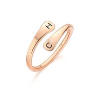 INBLUE Bague Spiral Twist en Argent Sterling 925 Personnalisée pour Femme Gravure avec Nom/Date/Initiale Bagues pour Femme Ajustable Open Bague de Promesse Cadeau pour Mariage Fiançailles - B3