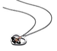 INBLUE Collana con Foto Ciondolo con Immagine Personalizzata, Collana Rotonda/A Forma di Cuore, Foto Colorate/In Bianco e Nero, Collana con Date/Testo per Uomini/Donne, Gioielli Regali