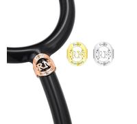 INBLUE Personalizzato Stetoscopio Charms per Infermiere in Acciaio Inox Inciso Nome ID Tag con Simbolo Stetoscopio Accessori Regalo per Medico - Stile B