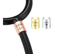 INBLUE Personalizzato Stetoscopio Charms per Infermiere in Acciaio Inox Inciso Nome ID Tag con Simbolo Stetoscopio Accessori Regalo per Medico - Stile D