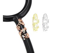 INBLUE Personalizzato Stetoscopio Charms per Infermiere in Acciaio Inox Inciso Nome ID Tag con Simbolo Stetoscopio Accessori Regalo per Medico - Stile A2