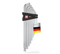 INBUS® Set Chiavi Allen 9pcs, 1.5-10mm, con angolo di 100° & testa sferica