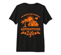 INC Beach And Camping Adventure Life Camper Hiking Maglietta Premium