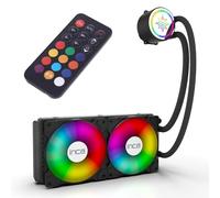 INCA EMPOUSA ARGB Raffreddamento a liquido ISS-02XN Adatto per Intel LGA 1200/115X/2011/2066/17XX, AMD AM2/AM2+/AM3/AM3+/AM4/AM5/FM1/FM2/FM2+ - Scheda madre ARGB Adattatore incluso