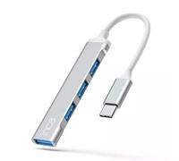 inca Hub USB C, IUSB-04TX 4 porte USB 3.0 con splitter USB 5 Gbps, docking station USB-C con 1 USB 3.0 e 3 porte USB 2.0 per MacBook, Dell, Thinkpad, alloggiamento in alluminio