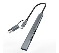 inca Hub USB IUTP-06TX, USB 3.0 con 5 Gbps + 2 USB 2.0 + Type-C + PD 100 W USB Splitter per MacBook, PC, laptop, Dell, Thinkpad, Chromebook | alloggiamento in alluminio |