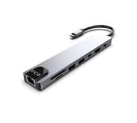 INCA ITPC-7T Type-C Hub X8 Combo Converter + Converter + Multiplexer Aluminium H