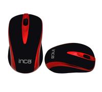 Inca iwm-221rsk - Ratón (RF Wireless, Optical, Office, Black, Red, 10 M, Batteri