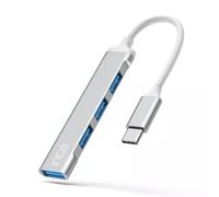 inca Hub USB C, IUSB-04TX 4 porte USB 3.0 con splitter USB 5 Gbps, docking station USB-C con 1 USB 3.0 e 3 porte USB 2.0 per MacBook, Dell, Thinkpad, alloggiamento in alluminio