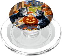 Incantato castello di Halloween e gatti PopSockets PopGrip per MagSafe
