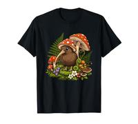 Incantato Kiwi Uccello tra Funghi Foresta Maglietta