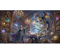 Incantatrice e Drago Puzzle 1000 Pezzi,Antistress,Idea Regalo,Decorazione Casa,Sfida Impossibile,Cartone Di Qualità,Adulti E Ragazzi,dai 14 Anni,Gioco Educativo 70x50cm