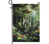 Incantevole bandiera da giardino in cristallo a vento, striscione decorativo da giardino colorato per l'estate, bandiera da cortile in stile bohémien, per decorazione esterna del prato, 30,5 x 45,7 cm