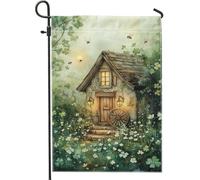 Incantevole bandiera da giardino, verde casa e ape, decorazione per la casa, double face, decorazione per prato esterno per primavera estate 30,5 x 45,7 cm