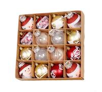 Incantevole collezione di palline di Natale, un set di 16 decorazioni scintillanti da appendere (C)