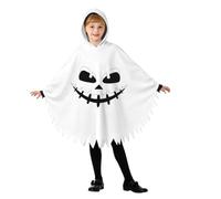 Incantevole costume per ragazzi per spettacoli e feste, elegante tuta cosplay per bambini, per avventure in maschera (bianco-a, 7-9 anni)