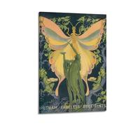 Incantevole poster fata verde vintage fata sapone pubblicità per decorazioni stravaganti del bagno e arte botanica delle fate arte verde da parete su tela arte da parete per la decorazione della