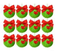 Incantevole set di 12 decorazioni per albero di Natale in morbido peluche per creare un'atmosfera accogliente