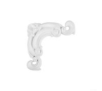 Incantevole set di 4 fiori decorativi angolari in PVC per valorizzare il design dei mobili (bianco)