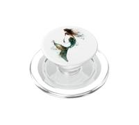 Incantevole sirena dalla profonda silhouette artistica della sirena PopSockets PopGrip per MagSafe