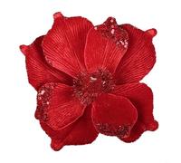 Incantevole stella di Natale glitterata fiore da appendere all'albero, ideale per creare un'atmosfera festiva in qualsiasi spazio (rosso)