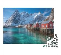Incantevoli villaggi di pescatori nelle isole Lofoten Jigsaw Puzzle 1000pcs (75x50cm) Adulti Puzzle Gioco EduGattoivo Decorazioni Per La Casa
