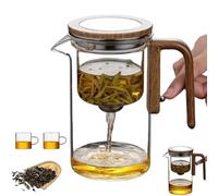 Incanti Tea Pot - Teiera in vetro con infusore in acciaio inossidabile 600 ml - coltivatore di tè ad interruttore magnetico, separazione a un touch per foglie sciolte, fiore e tè alle erbe