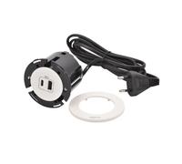 INCARA Presa per mobili DISQ 60 USB C 2,0 m bianco 654730