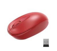 Incase Mouse portatile wireless 1850 - Progettato da Microsoft - Compatto, comodo, per destra/sinistra, durata della batteria 6 mesi, ricetrasmettitore nano, funziona con Mac/Windows 8/10/11 (rosso