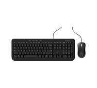 Incase Wired Desktop 600 - Progettato da Microsoft - Set tastiera e mouse ottico, layout QWERTY, design resistente alle fuoriuscite, tasti multimediali silenziosi, connessione USB, plug-and-play, nero