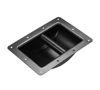Incassato Speaker Manico Aggancio Supporto Tasca Stile Metallo Nero 2pz
