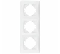 Incasso bianco con cornice 3 elementi verticali, ideale per l'illuminazione in spazi ristretti e decorativi.