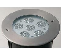 INCASSO CALPESTABILE LED IRIDE DC12 E 24V SILVER 18W RGB DIMMERABILE IP67 14,5X7,3CM