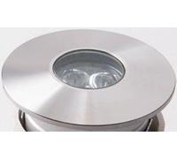 INCASSO CALPESTABILE LED IRIDE DC12 E 24V SILVER 3W RGB DIMMERABILE IP67 6X8,3CM