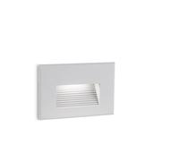 Segnapasso Dente Da Esterno Moderno Spina Alluminio E Vetro Bianco Led 3W 4000K