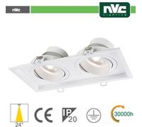 Incasso Multi lampada - 18w (2x9w) 3000k 1440lm 24° - NVM1A-2X9W3K24